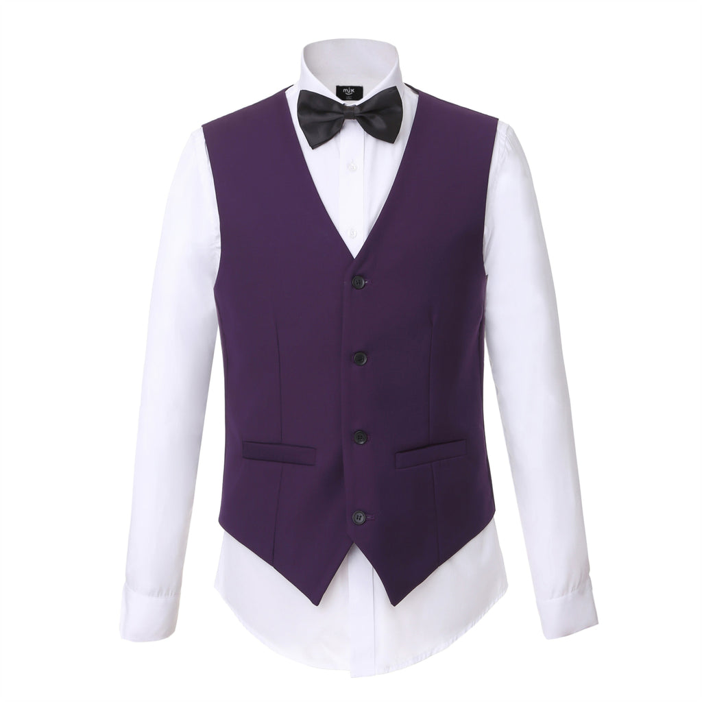 Formal 3 Pieces Mens Suit Flat Shawl Lapel Tuxedos For Wedding (Blazer + Vest + Pants） Pieces Suit