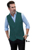 Fashion Men’s Suit Vest Regular Fit Peak Lapel Waistcoat Wedding Xs / Teal