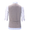 Suit Vest - Vintage Classical Mens Regular Fit Tweed Herringbone V Neck Suit Vest