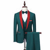 3 Pieces Suit - Fashion 3 Pieces Mens Suit Flat Shawl Lapel Tuxedos (Blazer+vest+Pants)