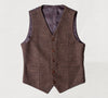 Suit Vest - Vintage Classical Mens Regular Fit Tweed Herringbone V Neck Waistcoat