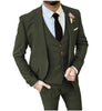 3 Pieces Men's Suit - Flat Notch Lapel Tuxedos for Wedding