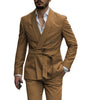 2 Pieces Suit - Mens Suit Double Breasts Shawl Lapel 2 Pieces (Blazer+Pants)