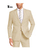 Casual Men’s 2 Pieces Suit Notch Lapel Linen For Wedding (Blazer + Pants) Xs / Champagne Pieces Suit