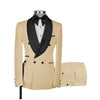 2 Pieces Suit - Fashion 2 Pieces Mens Suit Flat Shawl Lapel Tuxedos For Wedding