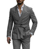 2 Pieces Suit - Mens Suit Double Breasts Shawl Lapel 2 Pieces (Blazer+Pants)