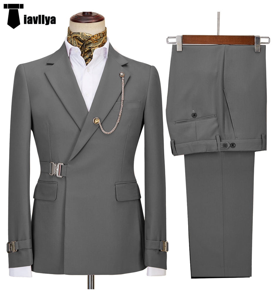 2 Piece Men's Suit with Metal Clasp