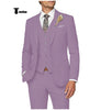 Casual Men’s 3 Pieces Mens Suit Notch Lapel Linen For Wedding (Blazer + Vest + Pants) Xs /