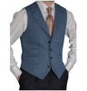 Suit Vest - Vintage Classical Men's Classic Tweed Herringbone Notch Lapel Waistcoat