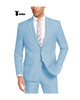 Casual Men’s 2 Pieces Suit Notch Lapel Linen For Wedding (Blazer + Pants) Xs / Light Blue Pieces