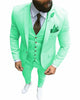 3 Pieces Suit - Formal 3 Pieces Mens Suit Flat Notch Lapel Tuxedos (Blazer+vest+Pants)