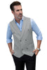 Fashion Men’s Suit Vest Regular Fit Peak Lapel Waistcoat Wedding