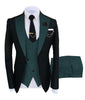 3 Pieces Suit - Fashion Men's Suits Slim Fit 3 Pieces Notch Lapel Tuxedos (White Blazer+Vest+ Pant)