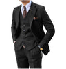 3 Pieces Suit - Vintage Classical 3 Pieces Mens Suit Herringbone Tweed Notch Lapel Tuxedos (Blazer+vest+Pants)