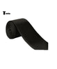 Men’s Modern Fit Classic Solid Color Tie Set Black Accessories