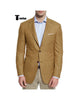 Bussines Men’s 2 Pieces Mens Blazer Notch Lapel Linen For Wedding Xs / Brown