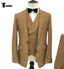 3 Pieces Suit - Fashion 3 Pieces Mens Suit Notch Lapel Tuxedos For Wedding (Blazer+vest+Pants)