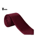 Men’s Modern Fit Classic Solid Color Tie Set Burgundy Accessories