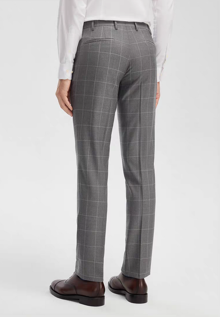 Fashion Mens Suit 3 Pieces Plaid Peak Lapel Tuxedos (Blazer + Vest + Pants) Pieces Suit