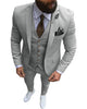 3 Pieces Suit - Formal 3 Pieces Mens Suit Flat Notch Lapel Tuxedos (Blazer+vest+Pants)