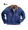 Casual Men’s Lapel Blazer Classic Coat Button-Down Denim Jacket Xs / Royal Blue