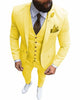 3 Pieces Suit - Formal 3 Pieces Mens Suit Flat Notch Lapel Tuxedos (Blazer+vest+Pants)